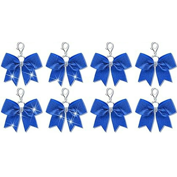 Lsupdaol Cheer Bow Keychain Cheer Keychain with Rhinestones Cheerleader Keyrings for Teen Cheerleading Sports Accessory