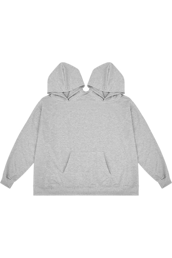 Couples Hoodie Two Person Hoodie M/L/XL/XXL Funny Intimate Matching Sweatshirts Lovers Friends Couples Christmas Gift