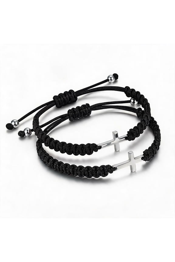 Adjustable Stainless Steel Bracelet Black