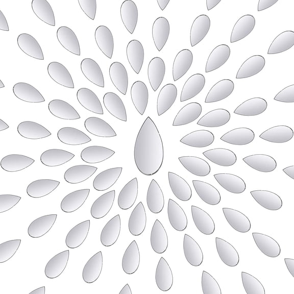 Lsupdaol Teardrop Shaped Craft Mirrors Tiles Small glass Mirror Mosaic Tiles DIY mini Decorative Craft Home Decor(200 Pieces)