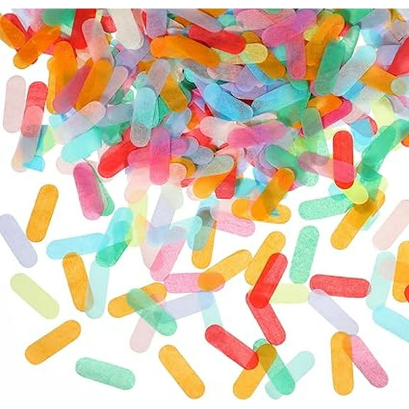Lsupdaol Tissue Sprinkle Confetti Donut Table Confetti Colorful Rainbow for Ice Cream Theme Party Birthday Party Suppliers Decoration(50g)