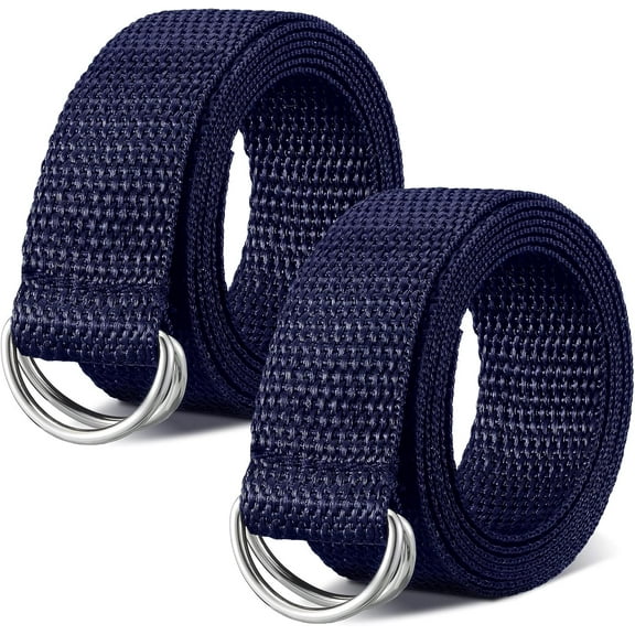 Lsupdaol Web Football Belt 52 Inches Football Pants Belt D Ring Belts for Men Women Youth Boys Kids Girls