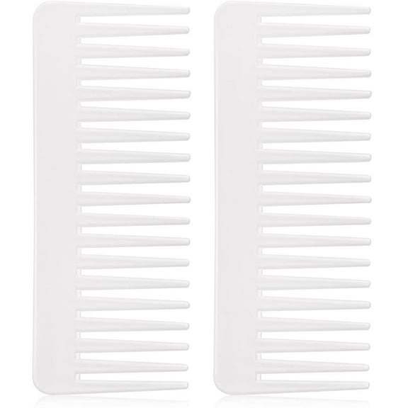 Lsupdaol Wide Tooth Comb Large Hair Detangling Comb for Curly, Wet Dry Hair, No Handle Detangler Accessories(Transparent White)