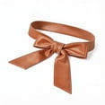 thumbnail image 1 of Lsupdaol Womens 1.85 Inch Wide PU Leather Obi Wrap Belt for Dress Coat Brown, 1 of 5
