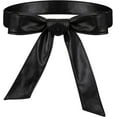 thumbnail image 1 of Lsupdaol Women Leather Wrap Belt Obi Waist Fashion Tie Belt PU Sash for Dress Coat 1.85 Wide, 1 of 8