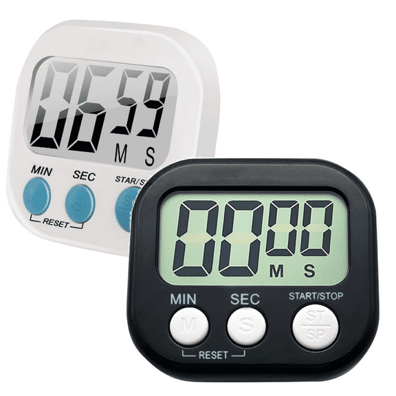 Lsuryc Home Clock Item, Clearance, 2Pack Small Digital Kitchen Timer Back and On/Off Minute Second Count Up Countdown, Timer