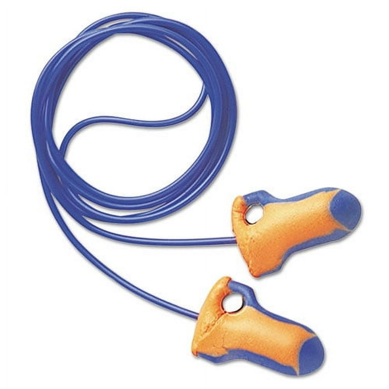 LT-30 Laser Trak Single-Use Earplugs, Corded, 32NRR, Orange/Blue, 100 Pairs LT-30 Laser Trak Single-Use Earplugs, Corded, 32NRR, Orange/Blue, 100 Pairs