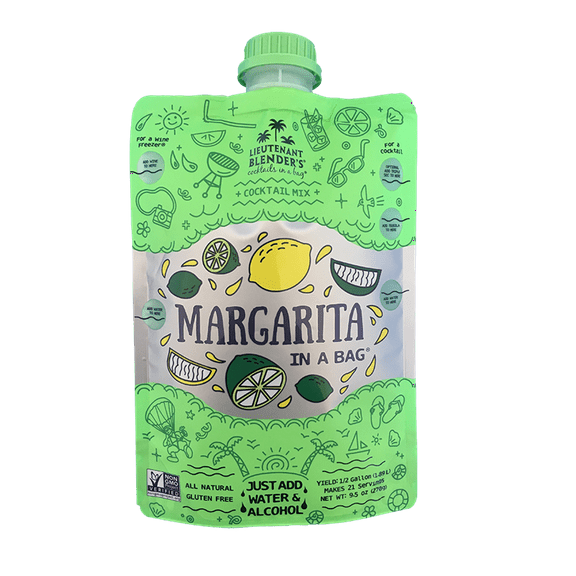 Lt. Blender's Margarita in a Bag Margarita Mix, Non-GMO, 3 Pack