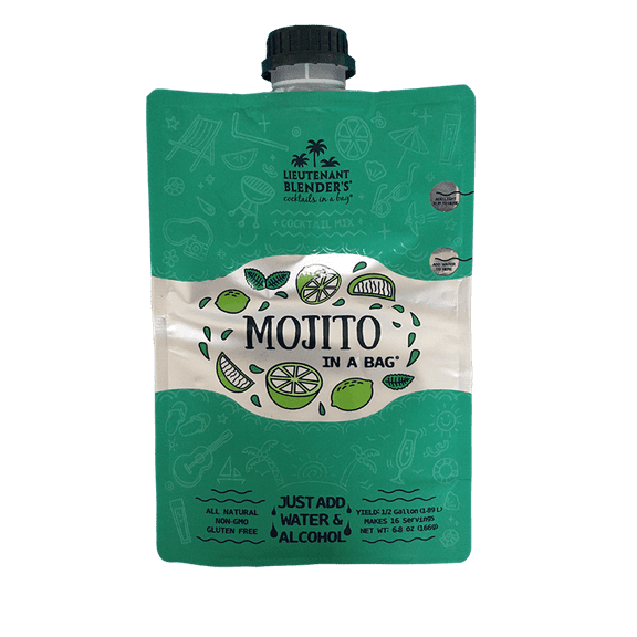 Lt. Blender's Mojito in a Bag Cocktail Mix, Non-GMO, 3 Pack