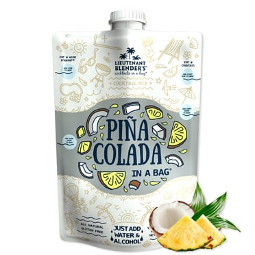 Lt. Blender's Pina Colada in a Bag - Cocktail Mixer - Makes 1/2 Gallon of Pina Colada Drink Mix