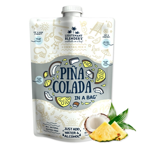 Lt. Blender's Pina Colada in a Bag - Cocktail Mixer - Makes 1/2 Gallon of Pina Colada Drink Mix