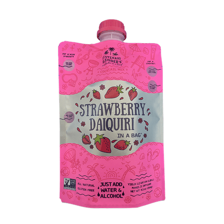 Lt. Blender's Strawberry Daiquiri in a Bag Cocktail Mix, Non-GMO, 5 Pack