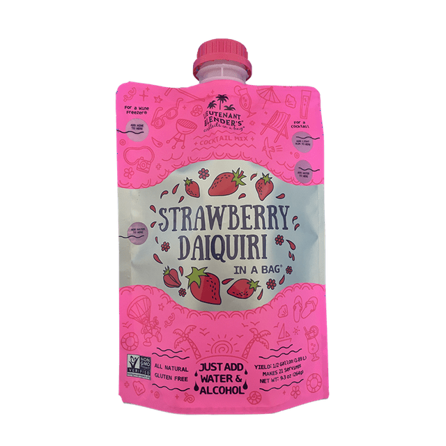 Lt. Blender's Strawberry Daiquiri in a Bag Cocktail Mix, Non-GMO, 5 Pack