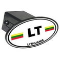 thumbnail image 1 of Lt Lithuania Country Euro Auto Oval 2" Oval Tow Trailer Hitch Cover Plug Insert, 1 of 1