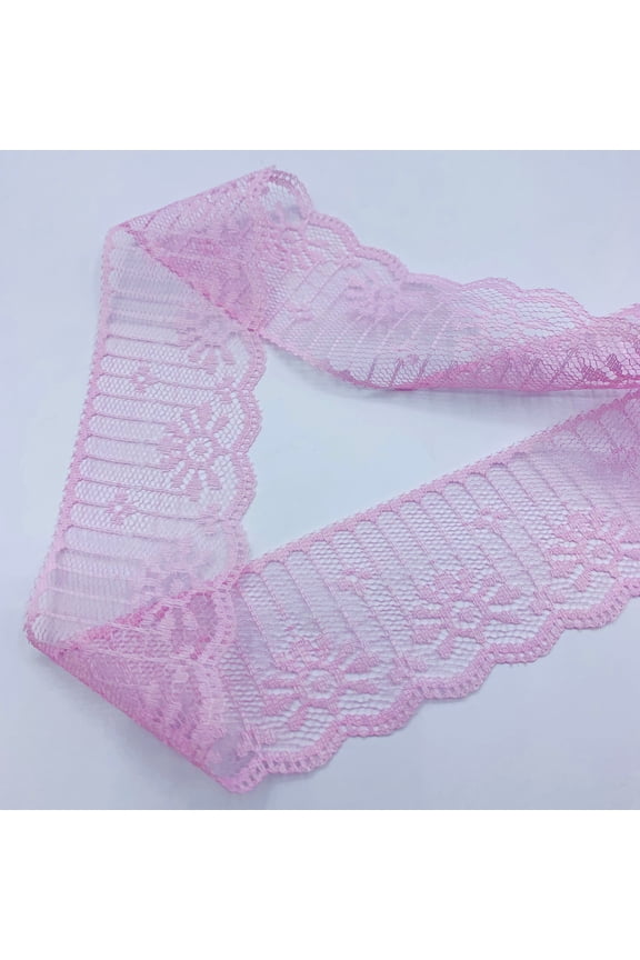 Lt. Pink 2" Vertical Lace