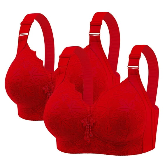 Ltctricy 2 Pack Plus Size Push up Bras for Women Breathable No Underwire Bralettes Full Coverage Everyday Bras