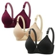 thumbnail image 1 of Ltctricy 3 PC Womens Push up Bras No Underwire Bralettes Comfortable Breathable Full Coverage Everyday Bras, 1 of 3