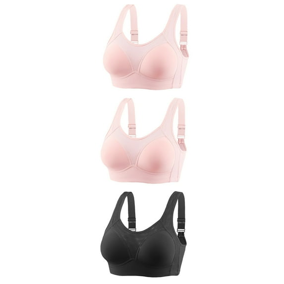 Ltctricy 3 Pack Push up Bras for Women Breathable Full Coverage Bralettes with Support and Lift Comfort Everyday Bras