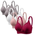 thumbnail image 1 of Ltctricy 5 Pack Womens Plus Size Bras No Underwire Push up Bralette Breathable Comfort Full Coverage Everyday Bra, 1 of 6