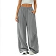 thumbnail image 1 of Ltctricy Baggy Sweatpants for Women Elastic Waist Wide Leg Pants Comfy Loose Lounge Workout Pants with Pockets(Gray,Small), 1 of 7