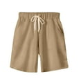 thumbnail image 1 of Ltctricy Bermuda Shorts for Women Elastic High Waisted Drawstring Knee Length Cotton Shorts Comfy Lounge Shorts, 1 of 1