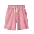 thumbnail image 1 of Ltctricy Bermuda Shorts for Women Elastic High Waisted Drawstring Knee Length Cotton Shorts Comfy Lounge Shorts, 1 of 3