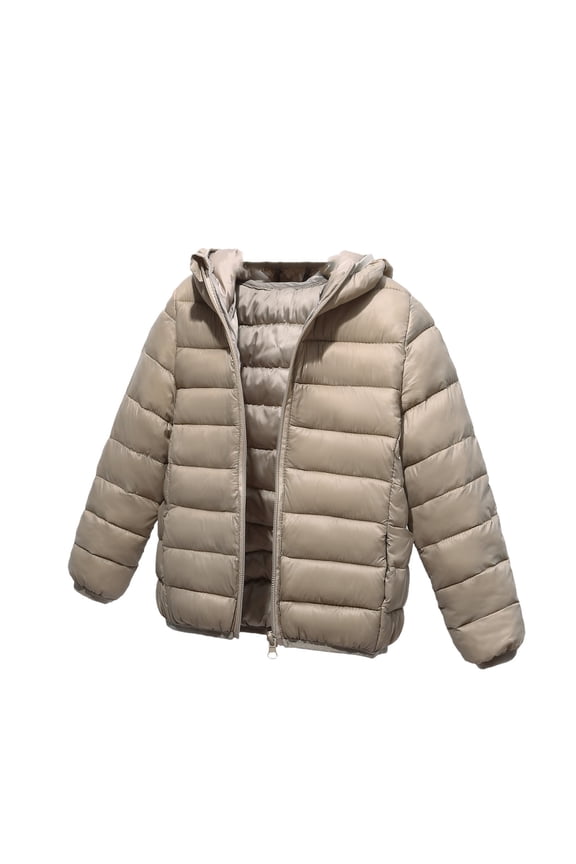 Boy Girl Down Coats Hooded Unisex Winter Warm Clothes Lightweight Outdoor Windproof Puffer Jacket