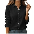 thumbnail image 1 of Ltctricy Button down Shirts for Women Long Sleeve Collared Dress Shirts Business Casual Work Tops Office Tunic Blouses, 1 of 5