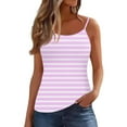 thumbnail image 1 of Ltctricy Camisole Tops for Women Summer Spaghetti Strap Scoop Neck Striped Slim Tank Tops Soft Casual Sleeveless T Shirts, 1 of 6