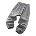 thumbnail image 1 of Ltctricy Children's Cargo Joggers Girls Boys Elastic Waist Pull on Sweatpants Loose Casual Hiking Pants with Pockets(Dark Gray,6-7 Years), 1 of 3