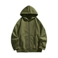 thumbnail image 1 of Ltctricy Children's Zip up Hoodies Boys Girls Long Sleeve Hooded Sweatshirts Casual Fashion Jackets with Pockets(Army Green,13-14 Years), 1 of 7