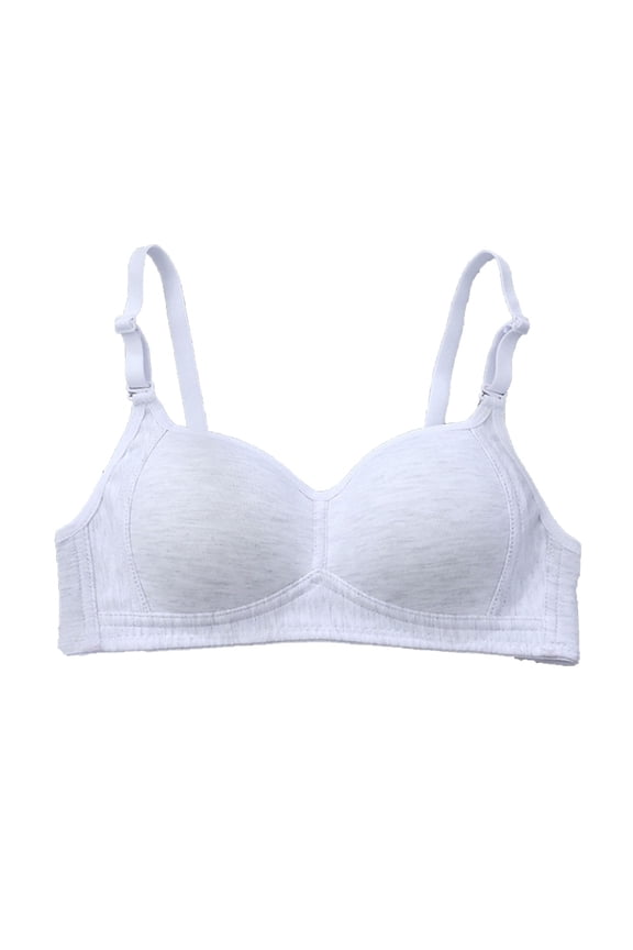 Cotton Bras for Women No Underwire Soft Support Full Coverage Push up Bras Comfortable Sleep Everyday Bralettes(Gray,Medium)