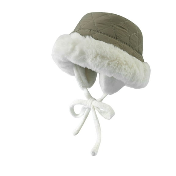 Ltctricy Fleece Lined Hats for Women Cozy Windproof Outdoor Snow Hats Winter Warm Plush Ear Protection Hat