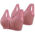 thumbnail image 1 of Ltctricy Front Closure Bras for Women 2 Pc Wireless Push up Full Coverage Plus Size Bras Supportive Everyday Bralettes, 1 of 2