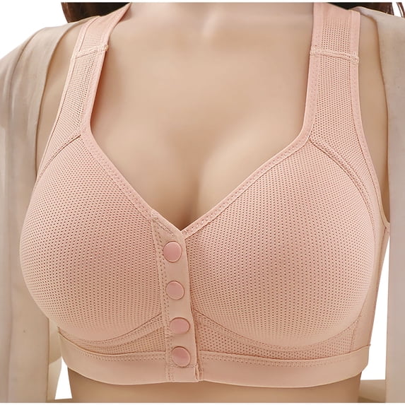 Ltctricy Front Closure Bras for Women No No Underwire Full Coverage Plus Size Push up Bras Comfort Supportive Bralettes
