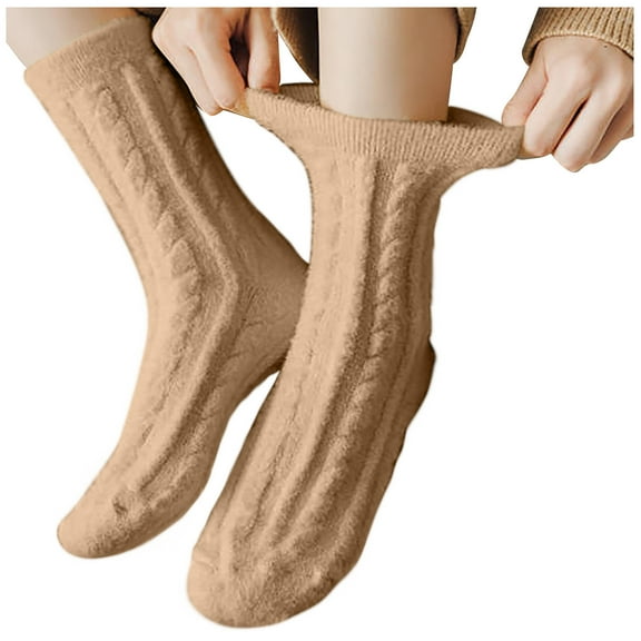 Ltctricy Fuzzy Socks for Women Fall Gifts Winter Warm Plush Comfort Crew Socks Cozy Fluffy Soft Boot Socks per Socks
