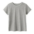 thumbnail image 1 of Ltctricy Girls Boys' T-Shirts Unisex Baby Toddler Soft Short Sleeve Solid Color Cotton Tees Casual Summer Tops 1-9 Years, 1 of 6