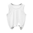 thumbnail image 1 of Ltctricy Girls Boys' Tank Tops Unisex Baby Toddler Solid Color Crew Neck Sleeveless T-Shirts Summer Casual Undershirts 2-12 Y, 1 of 4