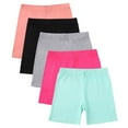 thumbnail image 1 of Ltctricy Girls' Cartwheel Biker Shorts 5 Pc Cotton Elastic High Waisted Under Dress Yoga Dance Shorts Children Summer Clothes 5-14 Y, 1 of 7