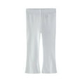 thumbnail image 1 of Ltctricy Girls' Flare Leggings Toddler Ribbed High Waist Bell Bottom Yoga Casual Pants Bootcut Cotton Leggings(White,7-8 Years), 1 of 3