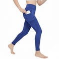 thumbnail image 1 of Ltctricy Girls' Leggings High Waisted Pull on Stretchy Slim Athletic Yoga Pants Full Length Footless Tights with Pockets, 1 of 8