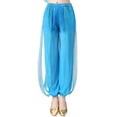 thumbnail image 1 of Ltctricy Girls' Sequin Jogger Pants Elastic High Waisted Pull on Cinch Bottom Pants Dance Performance Trousers for Kids(Sky Blue,5-6 Years), 1 of 5