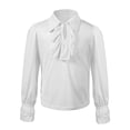 thumbnail image 1 of Ltctricy Girls' Vintage Blouses Children Bell Long Sleeve Collared Ruffle Trim Cut out Performance Shirts Trendy Casual Blouses(White,2-4 Years), 1 of 3