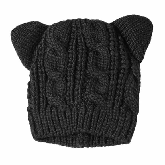 Ltctricy Knitted Beanie Hat for Women Cute Lounge Fall Winter Fashion Warm Hat Comfort Soft Solid Color Hat