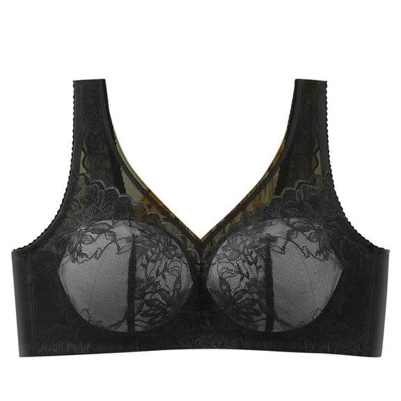 Ltctricy Lace Bras for Women No Underwire Padded Supportive Full Coverage Push up Bras Soft Comfortable Everyday Bralettes