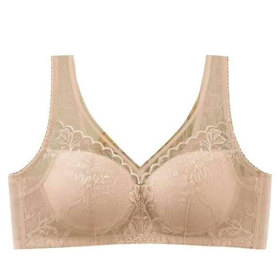 Ltctricy Lace Bras for Women No Underwire Padded Supportive Full Coverage Push up Bras Soft Comfortable Everyday Bralettes