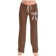 thumbnail image 1 of Ltctricy Lounge Pants for Women Plus Size Elastic Waist Drawstring Printed Casual Yoga Sweatpants Comfy Pajama Pants(Brown,X-Large), 1 of 5