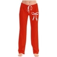thumbnail image 1 of Ltctricy Lounge Pants for Women Plus Size Elastic Waist Drawstring Printed Casual Yoga Sweatpants Comfy Pajama Pants(Red,Medium), 1 of 5
