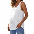 thumbnail image 1 of Ltctricy Maternity Tank Tops for Women Soft Casual Scoop Neck Double Layer Sleeveless Tunic Shirts Cami Pregnancy Blouses(White,X-Large), 1 of 3
