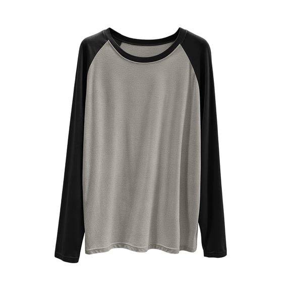 Ltctricy Pajama Tops for Women Long Sleeve Crew Neck Comfy Fashion Sleepwear Casual Loose Lounge Shirt